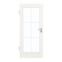 Frontansicht von GARANT Zimmertür Authentic Bianco GCK08 mit Lichtausschnitt LA-3 Sprosse SP4