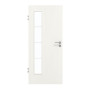 Frontansicht von GARANT Zimmertür Authentic Bianco GCK08 mit Lichtausschnitt LA-4 bandseitig Sprosse SP10