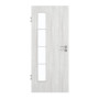 Frontansicht von GARANT Zimmertür Authentic Grigio GCK08 mit Lichtausschnitt LA-4 bandseitig Sprosse SP10
