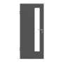 Frontansicht von GARANT Zimmertür 10622-60 Ebony CPL mit Lichtausschnitt LA-4 schlossseitig