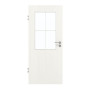 Frontansicht von GARANT Zimmertür Authentic Bianco GCK08 mit Lichtausschnitt LA-6 Sprosse SP0