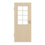 Frontansicht von GARANT Zimmertür Authentic Sand CPL mit Lichtausschnitt LA-6 Sprosse SP1