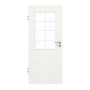 Frontansicht von GARANT Zimmertür Quer Authentic Bianco CPL mit Lichtausschnitt LA-6 Sprosse SP1