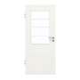 Frontansicht von GARANT Zimmertür Quer Authentic Bianco CPL mit Lichtausschnitt LA-6 Sprosse SP10