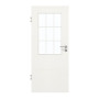 Frontansicht von GARANT Zimmertür Quer Authentic Bianco CPL mit Lichtausschnitt LA-6 Sprosse SP2