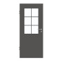 Frontansicht von GARANT Zimmertür 10622-60 Ebony CPL mit Lichtausschnitt LA-6 Sprosse SP4