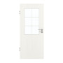 Frontansicht von GARANT Zimmertür Authentic Bianco GCK08 mit Lichtausschnitt LA-6 Sprosse SP4