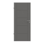 Frontansicht von HÖRMANN Innentür Groove 13 Staubgrau RAL 7037 Lack DesignLine