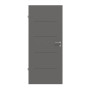 Frontansicht von HÖRMANN Innentür Groove 14 Staubgrau RAL 7037 Lack DesignLine