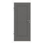 Frontansicht von HÖRMANN Innentür Groove 21 Staubgrau RAL 7037 Lack DesignLine
