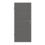 Frontansicht von HÖRMANN Innentür Groove 22 Staubgrau RAL 7037 Lack DesignLine