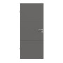 Frontansicht von HÖRMANN Innentür Groove 31 Staubgrau RAL 7037 Lack DesignLine