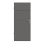 Frontansicht von HÖRMANN Innentür Groove 34 Staubgrau RAL 7037 Lack DesignLine