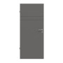 Frontansicht von HÖRMANN Innentür Groove 78 Staubgrau RAL 7037 Lack DesignLine