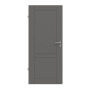 Frontansicht von HÖRMANN Innentür Groove 92 Staubgrau RAL 7037 Lack DesignLine