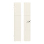 Frontansicht von Innentür-Set Linea 07 LA-07 reverse Weißlack mit Zarge und Drücker