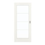 Frontansicht von GARANT Schiebetür Authentic Bianco GCK08 mit Lichtausschnitt LA-3 Sprosse SP10