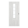 Frontansicht von GARANT Schiebetür Authentic Grigio GCK08 mit Lichtausschnitt LA-5 schlossseitig Sprosse SP10