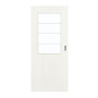 Frontansicht von GARANT Schiebetür Authentic Bianco GCK08 mit Lichtausschnitt LA-6 Sprosse SP10