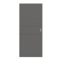 Frontansicht von HÖRMANN Schiebetür Groove 29 Staubgrau RAL 7037 Lack DesignLine