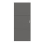 Frontansicht von HÖRMANN Schiebetür Groove 31 Staubgrau RAL 7037 Lack DesignLine