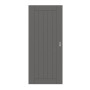 Frontansicht von HÖRMANN Schiebetür Groove 54 Staubgrau RAL 7037 Lack DesignLine