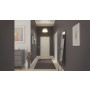 Moderne Wohnung mit Wohnungseingangstür-Set Weisslack 9010 mit Zarge und Beschlag