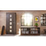 Detail-Milieuansicht von HÖRMANN Innentür Groove 23 Staubgrau RAL 7037 Lack DesignLine mit Lichtausschnitt LA 5
