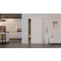 Front-Milieuansicht der vor der Wand laufenden CLASSEN Schiebetür Dynamic 3.25 Weißlack RAL 9010