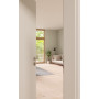CloseUp-Milieuansicht von GARANT Zimmertür D354-60 Designer White Resopal mit Lichtausschnitt LA-4 bandseitig Sprosse SP10