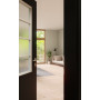 CloseUp-Milieuansicht von GARANT Zimmertür 0901-60 Black Resopal mit Lichtausschnitt LA-6 Sprosse SP10