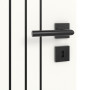 Detailansicht des Lichtausschnitts von Linea Black 01 Weißlack RAL 9016 Innentür - Deine Tür