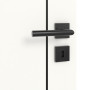 Detailansicht des Lichtausschnitts von Linea Black 08 Weißlack RAL 9016 Innentür - Deine Tür