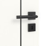 Detailansicht des Lichtausschnitts von Linea Black 11 Weißlack RAL 9016 Innentür - Deine Tür