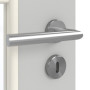 Detailansicht der Oberfläche von GARANT Zimmertür D92-60 Dove Grey Resopal mit Lichtausschnitt LA-DIN Sprosse SP10