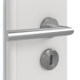 Detailansicht der Oberfläche von GARANT Zimmertür 0160-60 Silver Grey CPL mit Lichtausschnitt LA-DIN Sprosse SP2
