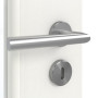 Detailansicht der Oberfläche von GARANT Zimmertür Authentic Bianco GCK08 mit Lichtausschnitt LA-DIN Sprosse SP2