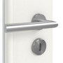 Detailansicht der Oberfläche von GARANT Zimmertür Authentic Bianco GCK08 mit Lichtausschnitt LA-DIN Sprosse SP4
