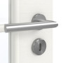 Detailansicht der Oberfläche von GARANT Zimmertür Quer Authentic Bianco CPL mit Lichtausschnitt LA-2 Sprosse SP0