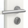 Detailansicht der Oberfläche von GARANT Zimmertür Authentic Bianco CPL mit Lichtausschnitt LA-2 Sprosse SP1