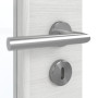 Detailansicht der Oberfläche von GARANT Zimmertür Quer Authentic Grigio GCK08 mit Lichtausschnitt LA-2 Sprosse SP2