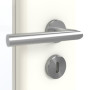 Detailansicht der Oberfläche von GARANT Zimmertür U11026SD Kristallweiß GHK08 mit Lichtausschnitt LA-2 Sprosse SP2