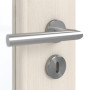 Detailansicht der Oberfläche von GARANT Zimmertür Authentic Perl CPL mit Lichtausschnitt LA-2 Sprosse SP4