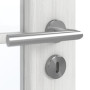 Detailansicht der Oberfläche von GARANT Zimmertür Authentic Grigio GCK08 mit Lichtausschnitt LA-3 Sprosse SP1