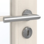 Detailansicht der Oberfläche von GARANT Zimmertür Authentic Perl CPL mit Lichtausschnitt LA-3 Sprosse SP1