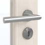 Detailansicht der Oberfläche von GARANT Zimmertür Authentic Perl CPL mit Lichtausschnitt LA-3 Sprosse SP4