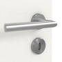 Detailansicht der Oberfläche von GARANT Zimmertür Quer Authentic Bianco CPL mit Lichtausschnitt LA-4 bandseitig