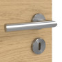 Detailansicht der Oberfläche von GARANT Zimmertür Quer Authentic Asteiche CPL mit Lichtausschnitt LA-4 bandseitig Sprosse SP10