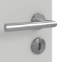 Detailansicht der Oberfläche von GARANT Zimmertür D92-60 Dove Grey Resopal mit Lichtausschnitt LA-4 mittig