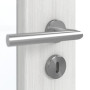 Detailansicht der Oberfläche von GARANT Zimmertür Authentic Grigio GCK08 mit Lichtausschnitt LA-4 schlossseitig